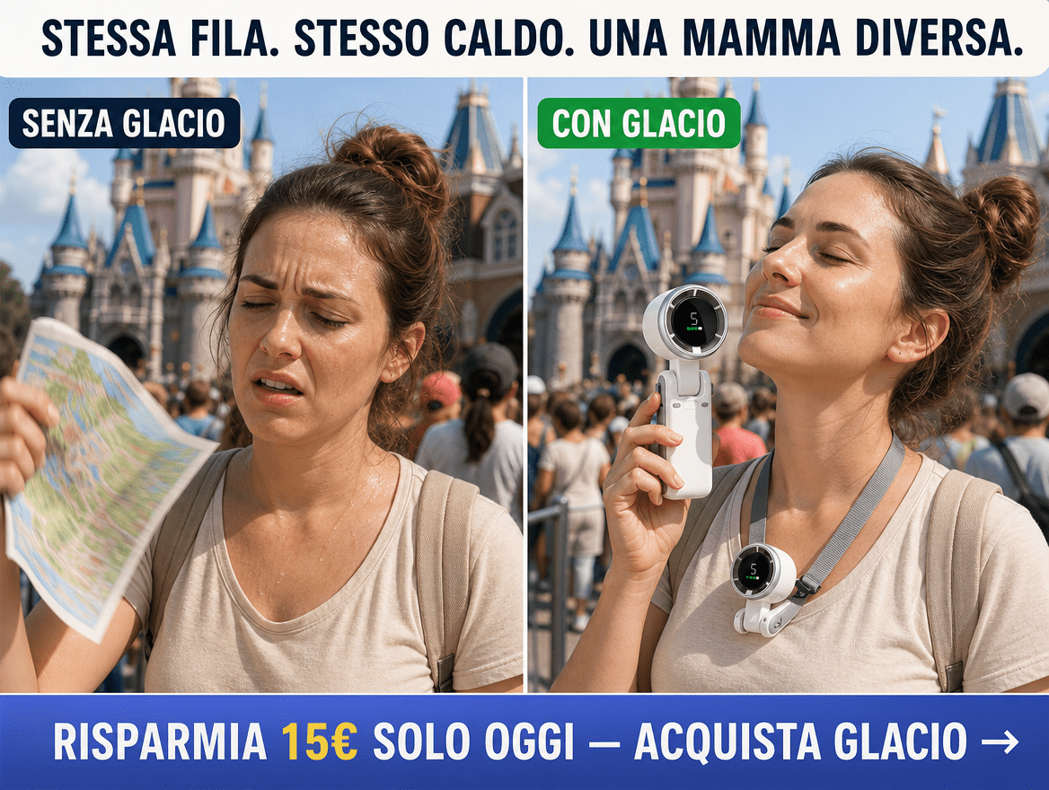 Glacio™ - Ventilatore da Collo/Scrivania Turbo - PAGANO STUDIOGlacio™ - Ventilatore da Collo/Scrivania Turbo
